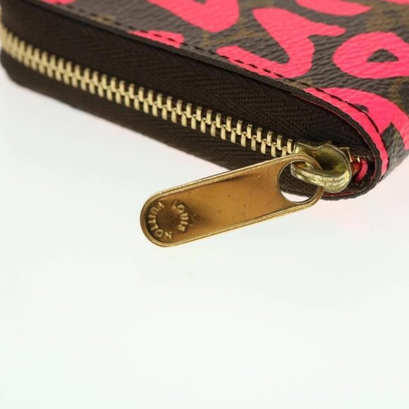 LOUIS VUITTON Monogram Graffiti Zippy Coin Purse Fuchsia M93707 LV Auth yk6630V - Picture 9 of 16